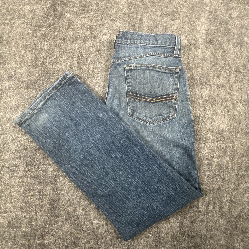 Ariat M4 Jeans Mens 32x30 Blue Low Rise Boot Cut Stretch Whiskered Western Wear